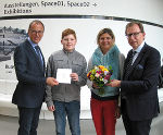v.l.: Joanneums-Direktor Wolfgang Muchitsch (l.) und Kulturlandesrat Christian Buchmann (r.) gratulierten Leon und Silvia Bergmann.