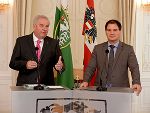 Zum einjährigen Bestehen der Koalition.Zukunft.Steiermark fand die Bilanzpressekonferenz im Weißen Saal der Grazer Burg statt