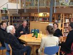 Gesprächsrunde der Bibliothekarinnen mit VertreterInnen der Politik.