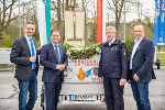 Zivilschutzverbands-Präsident Martin Weber, LH-Stv. Michael Schickhofer, Landesfeuerwehrkommandant Reinhard Leichtfried und Zivilschutzverbands-Vizepräsident Armin Forstner (v.l.) beim Festakt in Lebring. © Bild: Land Steiermark/Stolz; Verwendung bei Quellenangabe honorarfrei Zivilschutzverbands-Präsident Martin Weber, LH-Stv. Michael Schickhofer, Landesfeuerwehrkommandant Reinhard Leichtfried und Zivilschutzverbands-Vizepräsident Armin Forstner (v.l.) beim Festakt in Lebring. © Bild: Land Steiermark/Stolz; Verwendung bei Quellenangabe honorarfrei