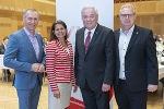 Landeskonferenz der VIDA-Steiermark: AK-Präsident Josef Pesserl, Landesrätin Doris Kampus, Landeshauptmann Hermann Schützenhöfer und der VIDA-Landesvorsitzende Horst Schachner (v.l.) © steiermark.at/Streibl; bei Quellenangabe honorarfrei Landeskonferenz der VIDA-Steiermark: AK-Präsident Josef Pesserl, Landesrätin Doris Kampus, Landeshauptmann Hermann Schützenhöfer und der VIDA-Landesvorsitzende Horst Schachner (v.l.) © steiermark.at/Streibl; bei Quellenangabe honorarfrei