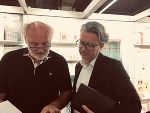 Buchverleger und Autor Lojze Wieser und LR Christopher Drexler © Land Steiermark/PSG Buchverleger und Autor Lojze Wieser und LR Christopher Drexler © Land Steiermark/PSG