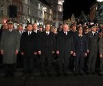 Bereits feierliche Tradition: Die große Flaggenparade am Grazer Hauptplatz. © gepa/Oberländer: honorarfrei bei Quellenangabe Bereits feierliche Tradition: Die große Flaggenparade am Grazer Hauptplatz. © gepa/Oberländer: honorarfrei bei Quellenangabe