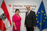 LH-Stv. Manuela Khom mit dem Ständigen Vertreter Österreichs zur EU, Botschafter Thomas Oberreiter
© Land Steiermark LH-Stv. Manuela Khom mit dem Ständigen Vertreter Österreichs zur EU, Botschafter Thomas Oberreiter