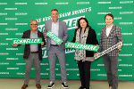 Peter Gspaltl, Geschäftsführer Verkehrsverbund Steiermark, Landesbaudirektor Andreas Tropper, Landesrätin Claudia Holzer, Bernhard Breid, Referatsleiter Land Steiermark (v.l.). © Tom Lamm