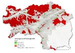 Eine Grafik mit den Umrissen des Landes Steiermark.