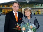Wirtschaftslandesrat Christian Buchmann und EU-Kommissarin Danuta Hübner 