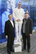 v.l.n.r. LR Christian Buchmann, Karim Rashid, GF Eberhard Schrempf 