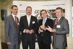 v.l.: Gerd Holzschlag (ACstyria), Ralf Kalmbach (Roland Berger & Partner), LR Christian Buchmann und Jost Bernasch (Kompetenzzentrum K2-Mobility) (Foto: (c) big shot/Bernhard Bergmann) 