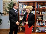 LR Buchmann traf Regionalkommissarin Danuta Hübner in Brüssel (Foto: George Boulougouris, European Commission) 