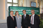 v.l.: Michael Losch und Maria Bendl vom bmwfj, LR Christian Buchmann, Reinhard Büscheff von der Europäischen Kommission (GD Unternehmen und Industrie) 