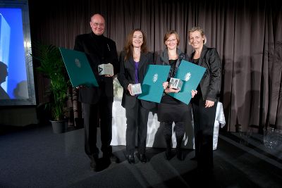 Peter Hagman (NZZ), Elisabeth Holzer (Kurier), Brigitte Reisinger (ORF Stmk.), LR. Kristina Edlinger-Ploder