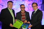 CIS-Geschäftsführer Eberhard Schrempf, New Media-Experte Cory Doctorow, LR Dr. Christian Buchmann (v.l.) © Doppelpunkt CIS-Geschäftsführer Eberhard Schrempf, New Media-Experte Cory Doctorow, LR Dr. Christian Buchmann (v.l.)