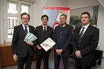 LR Dr. Christian Buchmann, WK-Präsident Mag. Ulfried Hainzl, Generalmajor Wolfgang Lackner (stv. Landespolizeikommandant), Oberstleutnant Erwin Strametz (v.l.) © Fischer LR Dr. Christian Buchmann, WK-Präsident Mag. Ulfried Hainzl, Generalmajor Wolfgang Lackner (stv. Landespolizeikommandant), Oberstleutnant Erwin Strametz (v.l.)