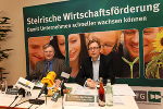 v.l.: SFG-Geschäftsführer Dr. Burghard Kaltenbeck mit Wirtschaftslandesrat Dr. Christian Buchmann © Frankl v.l.: SFG-Geschäftsführer Dr. Burghard Kaltenbeck mit Wirtschaftslandesrat Dr. Christian Buchmann