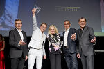 v.l.: LR Dr. Christian Buchmann, Peter Hörlezeder (Agentur Jung von Matt), Waltraud Schinko-Neuroth (GF Neuroth), Moderator Christian Clerici, WK-Präsident Ing. Josef Herk