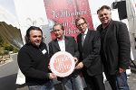 v.l.n.r.: Tomislav Bobinec (luffup), Josef Schiffer (GF Hiebaum), Landesrat Dr. Christian Buchmann, Eberhard Schrempf (GF Creative Industries Styria)