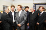 Bundeskanzler Werner Faymann, Patrick und Arnold Schwarzenegger, LH Franz Voves, LH a.D. Josef Krainer und LR Christian Buchmann (v.l.) © kk Bundeskanzler Werner Faymann, Patrick und Arnold Schwarzenegger, LH Franz Voves, LH a.D. Josef Krainer und LR Christian Buchmann (v.l.)