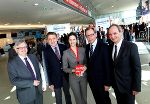 v.l.n.r: Dr. Burghard Kaltenbeck (Geschäftsführer Steirische Wirtschaftsförderung SFG), Ing. Josef Herk (Präsident der Wirtschaftskammer Steiermark), Kommunikationsexpertin Daniela Zeller, Dr. Christian Buchmann (Landesrat für Wirtschaft, Europa und Kultur), Mag. Franz Kerber (Vorstandsdirektor der Steiermärkischen Sparkasse). © SFG/Frankl