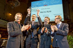 v.l. Spartenobmann Hermann Talowski, Meister des Jahres Mario Kohl, WK-Präsident Josef Herk, Landesrat Christian Buchmann. © Fischer v.l. Spartenobmann Hermann Talowski, Meister des Jahres Mario Kohl, WK-Präsident Josef Herk, Landesrat Christian Buchmann.