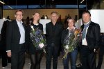 v.l.: Kulturlandesrat Dr. Christian Buchmann, RONDO-Projektleiterin Anna Urbas, Künstler und Kurator Mag. Günther Holler-Schuster, KSG-Geschäftsführerin Mag.a Angelika Vauti-Scheucher, Kulturreferent des Raiffeisenhofes Ing. Johann Baumgartner.