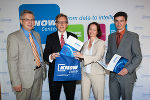 v.l.: Kai Voigt (AVL), Christian Buchmann, Stefanie Lindstaedt, Andreas Avender. © Know-Center/ J. Konstantinov