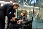 Kulturlandesrat Dr. Christian Buchmann mit Maria Lassnig. © UMJ / N. Lackner Kulturlandesrat Dr. Christian Buchmann mit Maria Lassnig.