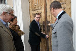 v.l.: Joanneums-Intendant Peter Pakesch, Kuratorin Katharina Krenn, Kulturlandesrat Christian Buchmann, Joanneums-Direktor Wolfgang Muchitsch. © UMJ/N. Lackner