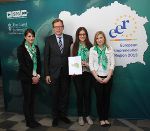 v.l.: Katharina Dramac, Landesrat Christian Buchmann, Ivana Puskaric, Viviana Federer. © Land Steiermark