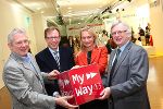 v.l.: Wirtschaftskammerdirektor Mag. Thomas Spann, Wirtschaftslandesrat Dr. Christian Buchmann, Leiterin GründerCenter Steiermärkische Sparkasse Mag. Dagmar Eigner-Stengg und SFG-Geschäftsführer Dr. Burghard Kaltenbeck. © SFG/Frankl