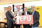 v.l.: Andreas Herz (Vizepräsident WK Steiermark), Gerhard Rüsch (Wirtschaftsstadtrat Graz), Christian Buchmann (Wirtschaftslandesrat), Dominic Neumann (Vorsitzender des EPU-Beirats in der WK Steiermark). © Fischer