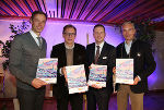 v.l.: Ex-Skistar Thomas Sykora, Wirtschaftslandesrat Dr. Christian Buchmann, Hauser Kaibling-Geschäftsführer Arthur Moser, Moderator Rainer Pariasek. © Hauser Kaibling