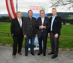 v.l.: Franz Hörl (Obmann Fachverband Seilbahnen WKO), Stefan Berger (Geschäftsführer Familienschiberg St. Jakob im Walde), Dr. Christian Buchmann (Wirtschaftslandesrat), Arthur Moser (Fachgruppenobmann Seilbahnen WK Steiermark).