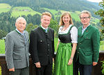 Energie Steiermark-Vorstand Christian Purrer, IV-Präsident Georg Knill mit Landesrätin Barbara Eibinger-Miedl und Landesrat Christopher Drexler (v.l.)
