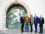 v.l. Franz Prettenthaler (JR LIFE), Gottfried Pessl (Pessl Instruments), LRin Barbara Eibinger-Miedl, Wolfgang Pribyl (JR), Christian Purrer (Energie Steiermark). © JOANNEUM RESEARACH/Schwarzl v.l. Franz Prettenthaler (JR LIFE), Gottfried Pessl (Pessl Instruments), LRin Barbara Eibinger-Miedl, Wolfgang Pribyl (JR), Christian Purrer (Energie Steiermark).