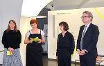 Katharina Kocher-Lichem, Christiane Kada, Marlene Hausegger und LR Christopher Drexler eröffneten gemeinsam die neue Ausstellung (v.l.)