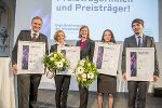Wissenschafts- und Forschungslandesrätin Barbara Eibinger-Miedl (Mitte) mit den Preisträgerinnen und Preisträgern: Gernot Müller-Putz (l.), Elisabeth Staudegger (2.v.l.), Johanna Pirker (2.v.r.) und Josef Peter Schöggl (r.).