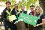 Landesrätin Barbara Eibinger-Miedl und Steiermark Tourismus-Geschäftsführer Erich Neuhold beim Einläuten des Radsommers flankiert von den Superradlern Martin Kubanek, Sando Nistelberger und Anja Gleichweit. © Steiermark Tourismus Landesrätin Barbara Eibinger-Miedl und Steiermark Tourismus-Geschäftsführer Erich Neuhold beim Einläuten des Radsommers flankiert von den Superradlern Martin Kubanek, Sando Nistelberger und Anja Gleichweit.