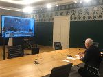 LH Schützenhöfer bei der Videokonferenz mit dem Expertenstab. © Land Steiermark; Verwendung bei Quellenangabe honorarfrei LH Schützenhöfer bei der Videokonferenz mit dem Expertenstab. © Land Steiermark; Verwendung bei Quellenangabe honorarfrei