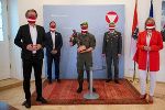LR Christopher Drexler, GF Gernot Uhlir, Vinzenz Höck, Oberst Christian Krammer (Kommandant Heeressportzentrum), BM Klaudia Tanner © GEPA pictures LR Christopher Drexler, GF Gernot Uhlir, Vinzenz Höck, Oberst Christian Krammer (Kommandant Heeressportzentrum), BM Klaudia Tanner © GEPA pictures