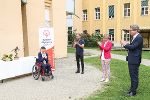 Bettina Platzer, GF Gernot Uhlir, Holding Graz-Vorstandsdirektorin Barbara Muhr, LR Christopher Drexler (v.l.)