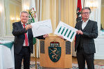 Finanzreferent LH-Stv. Anton Lang und Landesrat Christopher Drexler bei der Präsentation des Rechnungsabschlusses 2019. © Bilder: Land Steiermark/Streibl; Verwendung bei Quellenangabe honorarfrei Finanzreferent LH-Stv. Anton Lang und Landesrat Christopher Drexler bei der Präsentation des Rechnungsabschlusses 2019. © Bilder: Land Steiermark/Streibl; Verwendung bei Quellenangabe honorarfrei