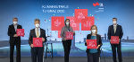 v.l.: Projektleiter Klimaneutrale TU Graz Günter Getzinger, Rektor Harlad Kainz, Landesrätin Barbara Eibinger-Miedl, Ministerin Leonore Gewessler, Vizerektor Horst Bischof. © TU Graz/Lunghammer v.l.: Projektleiter Klimaneutrale TU Graz Günter Getzinger, Rektor Harlad Kainz, Landesrätin Barbara Eibinger-Miedl, Ministerin Leonore Gewessler, Vizerektor Horst Bischof.