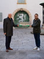Wohnbaulandesrat Hans Seitinger und Klubobmann Hannes Schwarz © Land Steiermark/König, bei Quellenangabe honorarfrei Wohnbaulandesrat Hans Seitinger und Klubobmann Hannes Schwarz © Land Steiermark/König, bei Quellenangabe honorarfrei