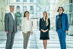 Appellieren an die Studentinnen und Studenten, sich nach Möglichkeit gegen COVID-19 immunisieren zu lassen: Kainz, Kampus, Bogner-Strauß, Polaschek (v.l.) © Land Steiermark/Jesse Streibl; bei Quellenangabe honorarfrei Appellieren an die Studentinnen und Studenten, sich nach Möglichkeit gegen COVID-19 immunisieren zu lassen: Kainz, Kampus, Bogner-Strauß, Polaschek (v.l.)
