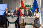 LR Johann Seitinger, LH Hermann Schützenhöfer, LH-Stv. Anton Lang, LR Doris Kampus (v.l.). © LandSteiermark/Brand_Images_e.U.,bei Quellenangabe honorarfrei