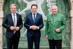 LR Christopher Drexler, Minister Norbert Totschnig und LH Hermann Schützenhöfer (v.l.) trafen sich zum Sechs-Augen-Gespräch in Graz.