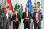 LR Hans Seitinger, LR Ursula Lackner, LH Christopher Drexler und LH-Stv. Anton Lang (v.l.).