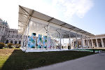 Der mobile Pavillon der STEIERMARK SCHAU ist bis zum 3. April am Wiener Heldenplatz zu Gast.