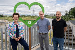 Landesrätin Ursula Lackner beim Besuch des Energieschauplatzes Murkraftwerk Graz, dessen Führungen ausgebucht waren und gut angenommen wurden 
   © Land Steiermark/Purgstaller; bei Quellenangabe honorarfrei